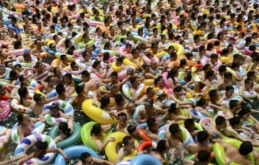 Crowded pool