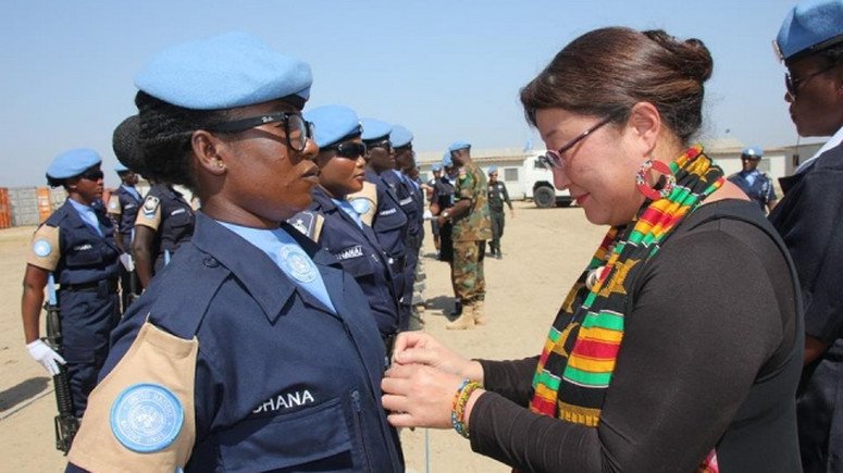 UN honors 165 Ghanaian police personnel in South Sudan