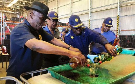South African Police Service Destroy 10,000 Litres Of Confiscated Alcohol