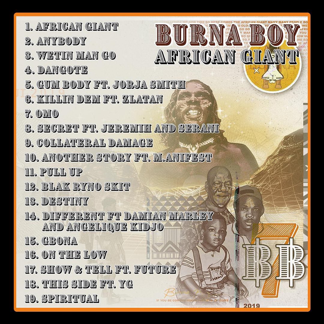 Burna Boy’s Album, ‘African Giant’ Makes Billboardg 50 Best Albums of 2019