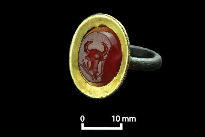 a gold intaglio ring discovered in Ethiopia 