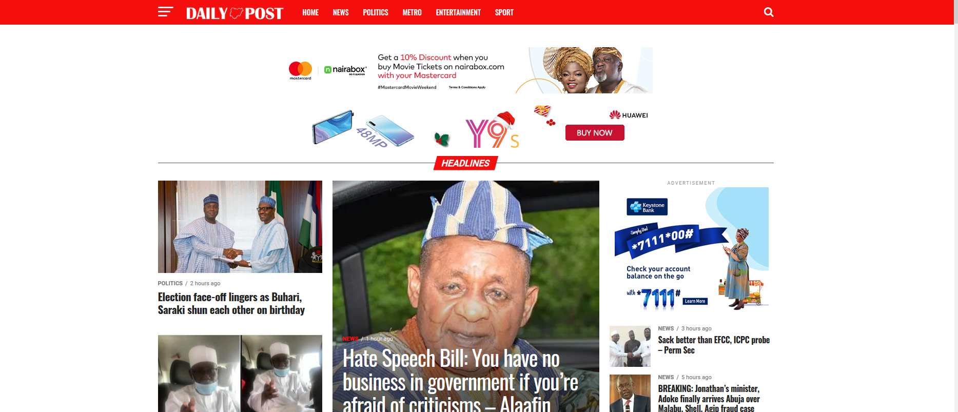 dailypost.ng is the second most visited news website in Nigeria 2021 