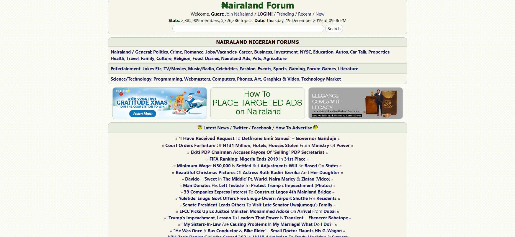 Nairaland is the third most Visited Website in Nigeria 2021