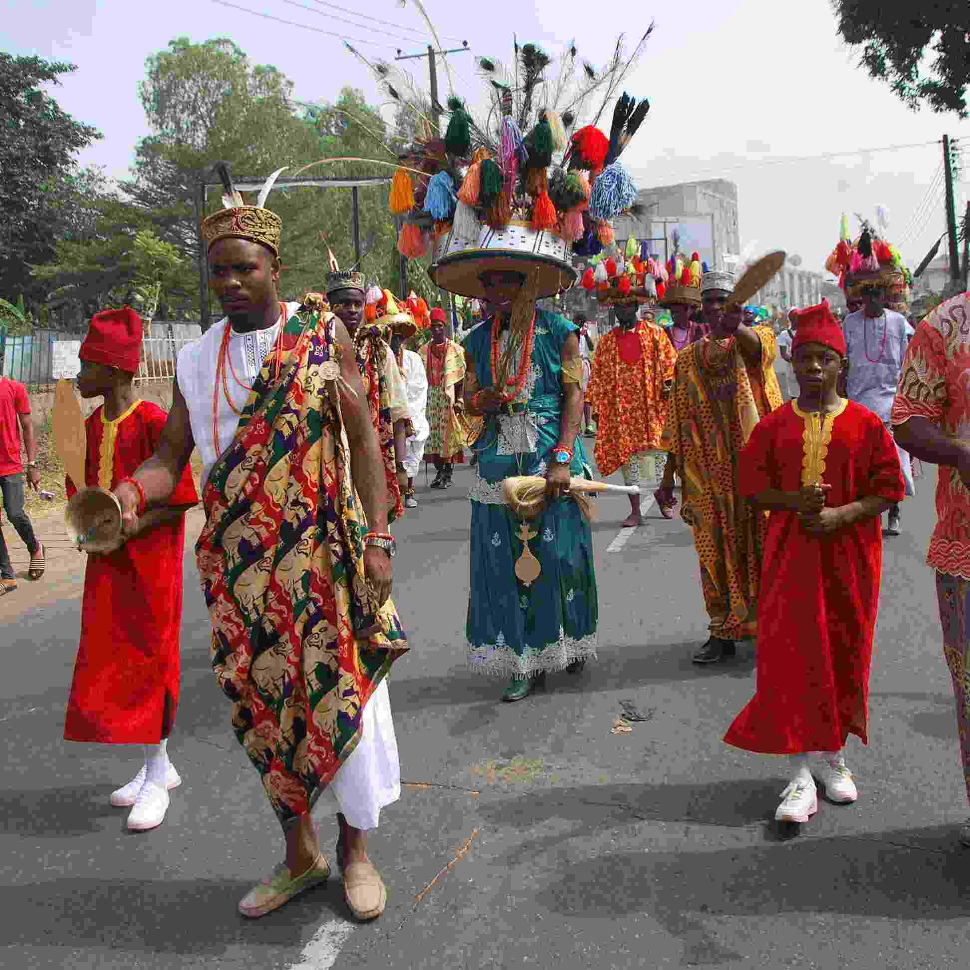 Culturap March past at the Golibe Festival Onitsha