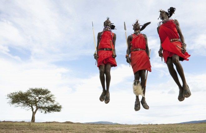 Maasai Tribe Jumping