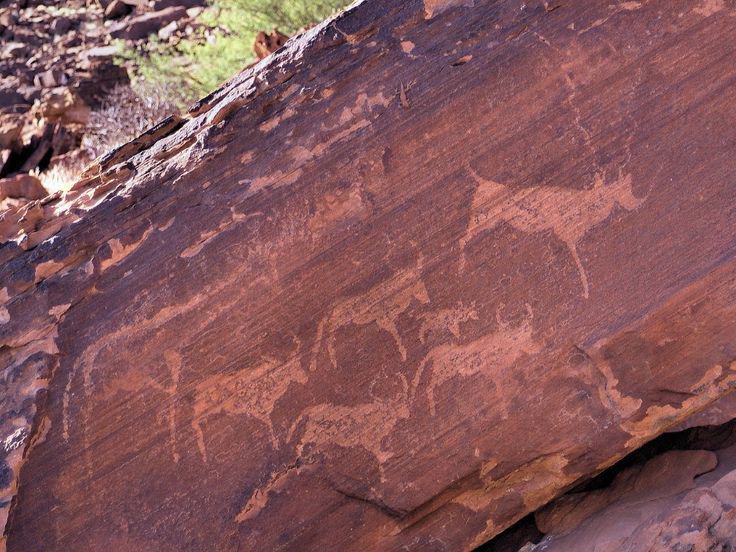 Rock art at Twyfelfontein in Namibia under threat by climate change 