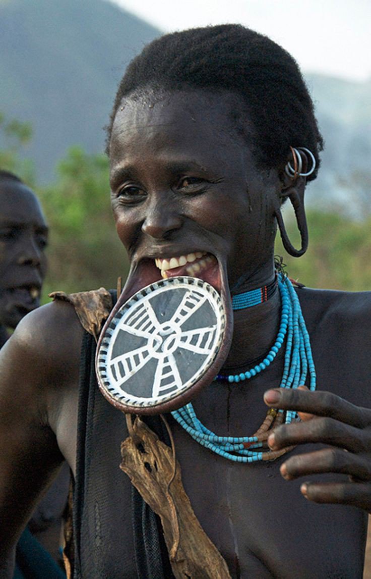 African tribal lip plates