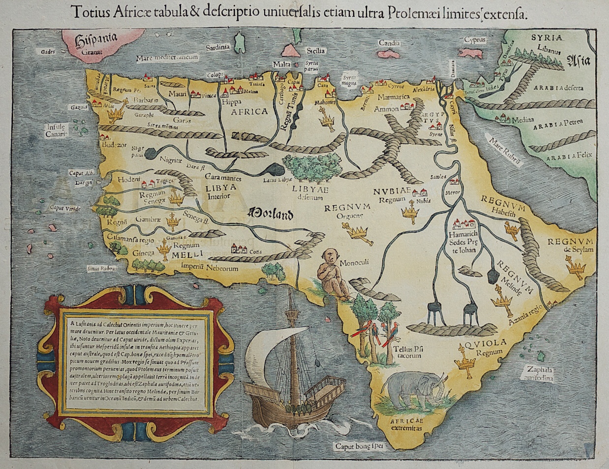 The first map of Africa was drawn in 1552