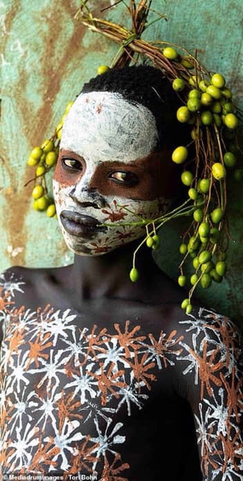 African Tribal face paint