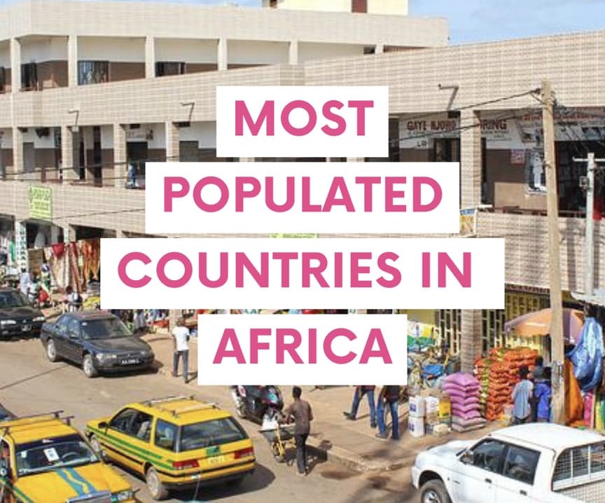 Most populated countries in Africa