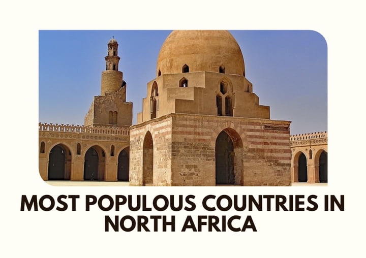 Most populated countries in North Africa 