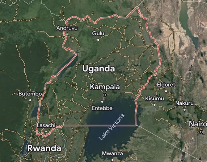 Map of Uganda 